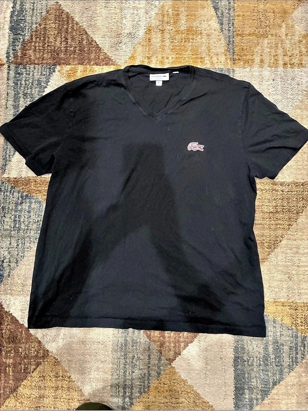 Lacoste Regular Fit V-Neck T-Shirt Black XXL